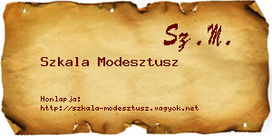 Szkala Modesztusz névjegykártya